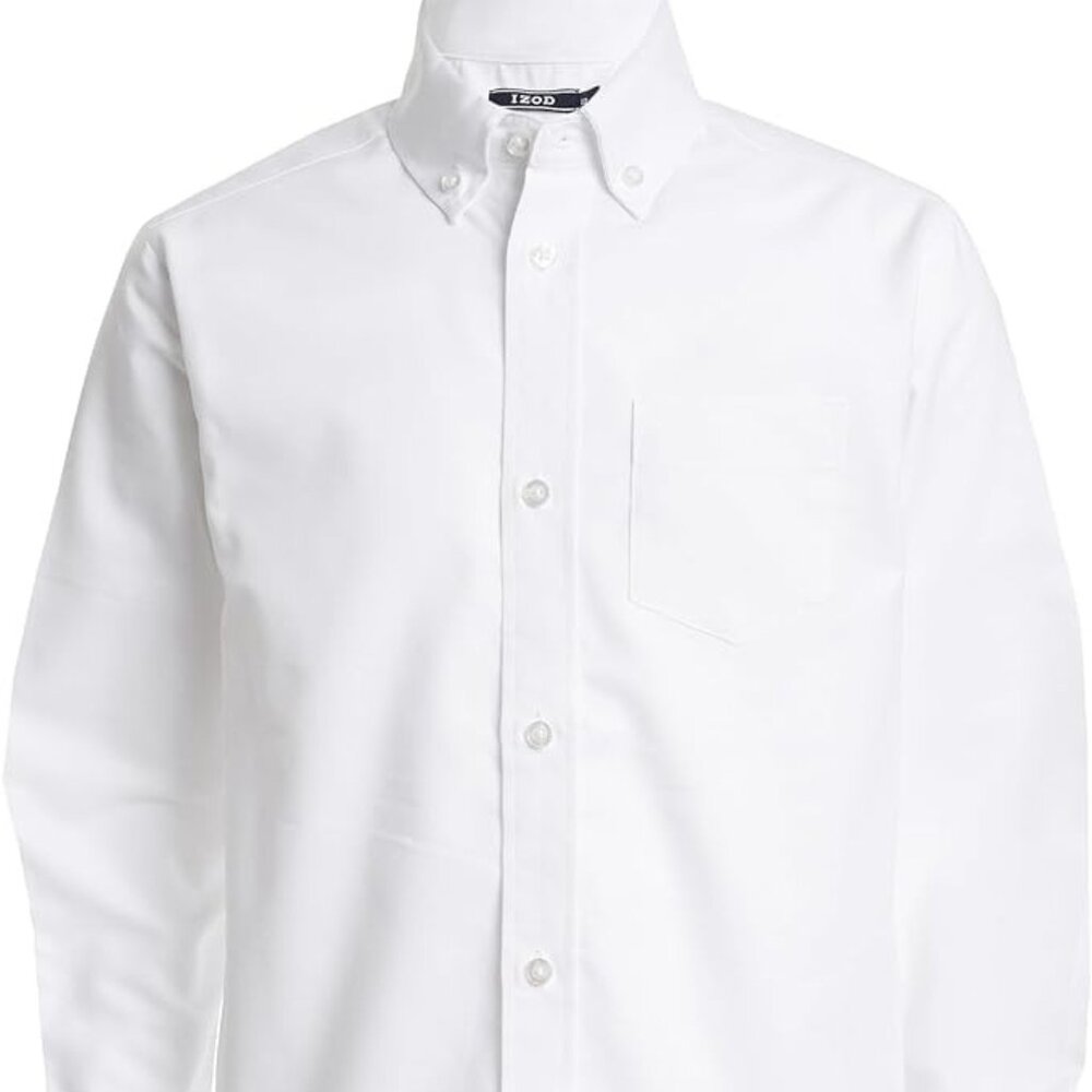 Izod Boys' Long Sleeve Solid Button-Down Shirt w/ Chest Pocket - Size 3T NWT
